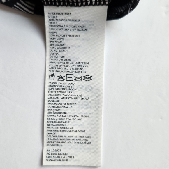 PRANA Ainsley Tankini Black Springtime Women's Size S # W11212433 NWT - Picture 11 of 13